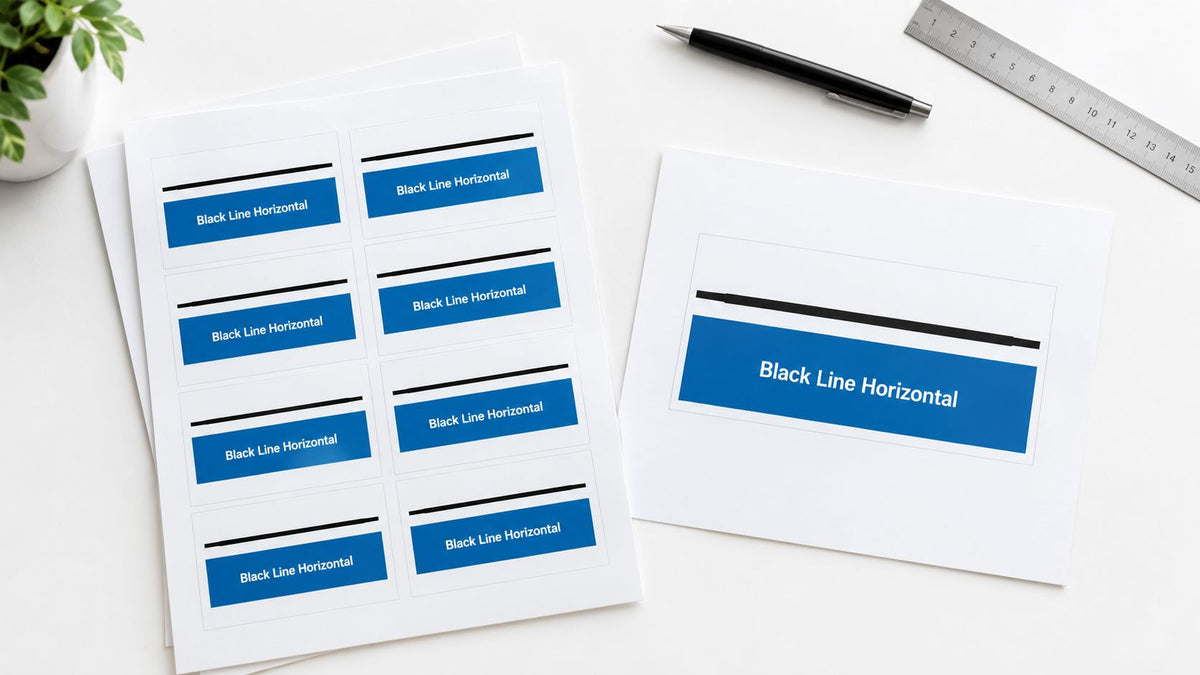Black Line Horizontal in Label Design and Print