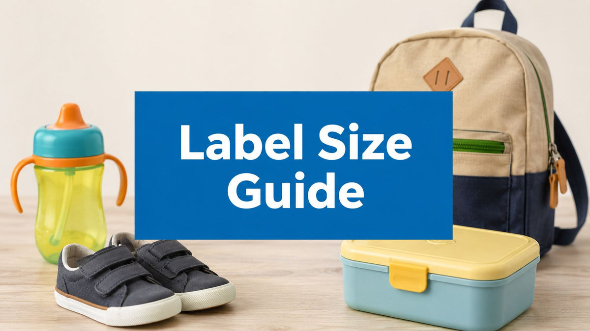 Custom Label Size Guide for Kids' Gear
