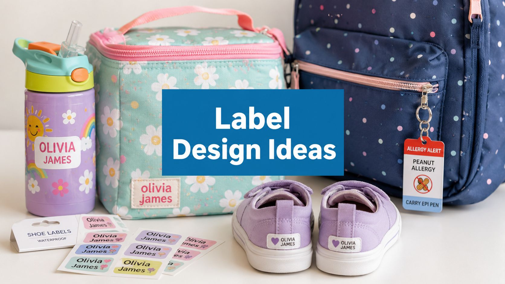 10 Label Design Ideas for Kids' School Gear