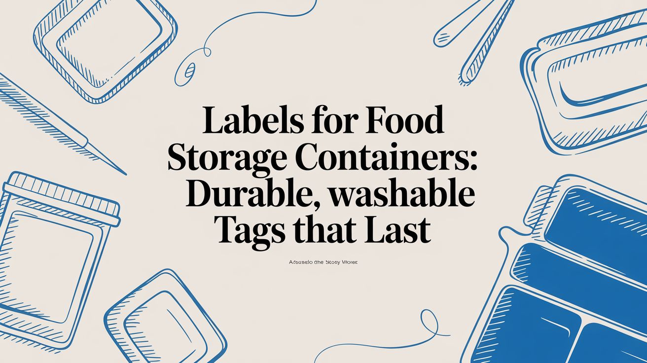 Labels for food storage containers: Durable, Washable Tags That Last