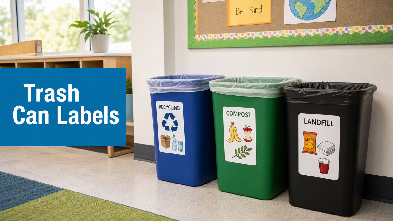 Trash Can Labels: A Guide to Tidy Sorting at Home & School