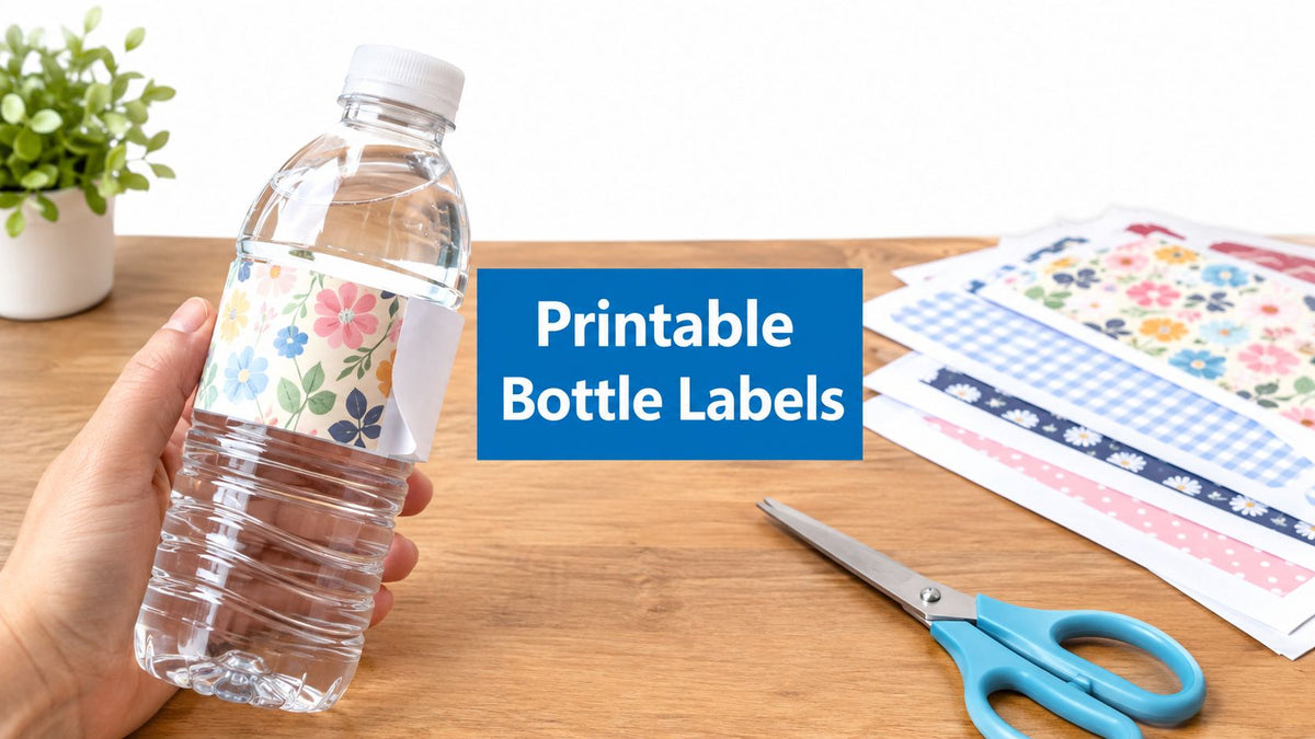 Water Bottle Labels Printable: Create, Print, and Apply
