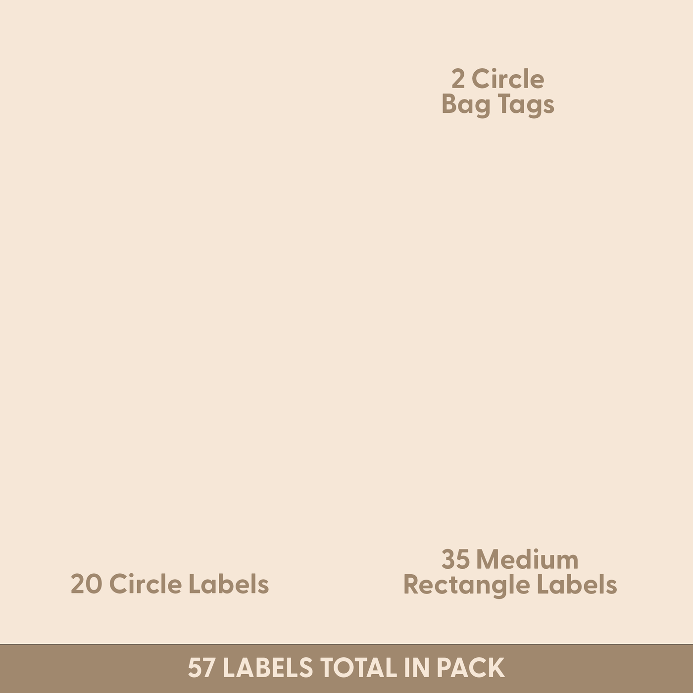 a blue backpack, an insulated cup, headphones, and food containers, each labeled with blue InchBug labels and bag tags