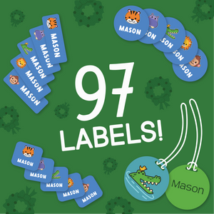 InchBug Holiday Gifting Big Bundle Combo Pack inclusions, with the text "97 LABELS" in the middle