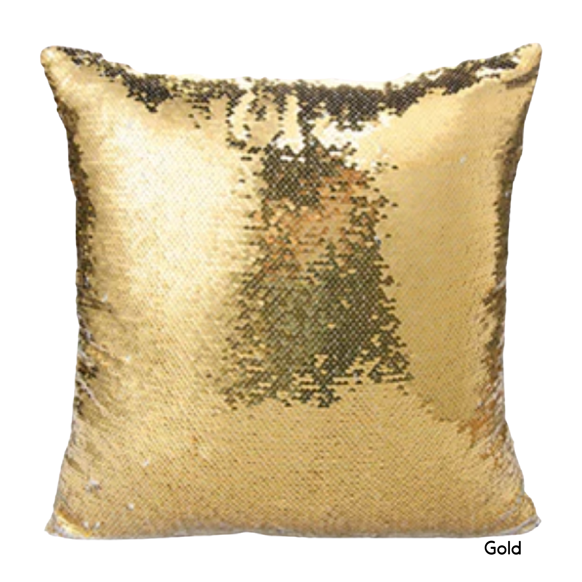 InchBug personalized sequin pillowcases - gold