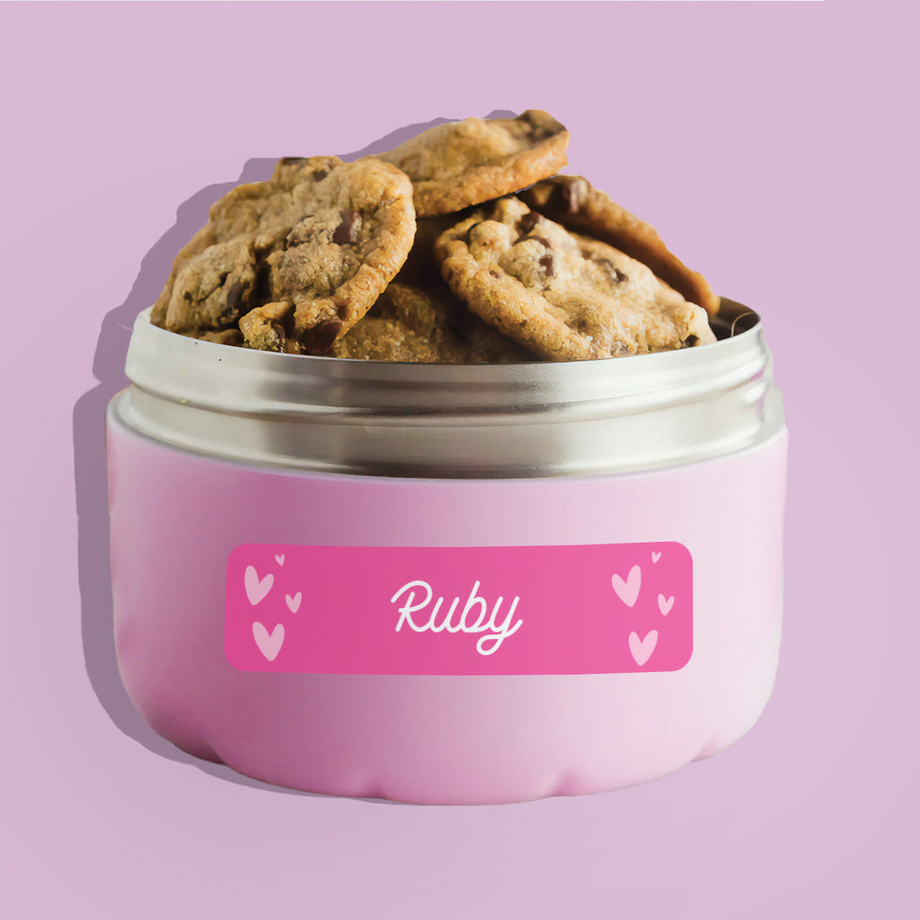 LIMITED EDITION: Happy Hearts Large Rectangle Name Labels