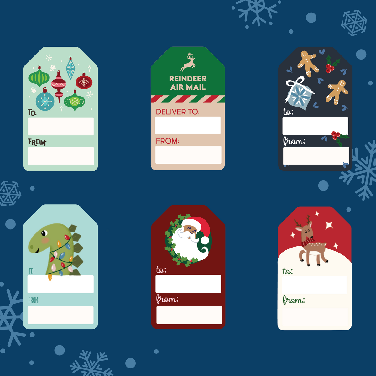 Non-Personalized Holiday Gift Tags