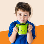 kid drinking from his green InchBug MyDrinky cup