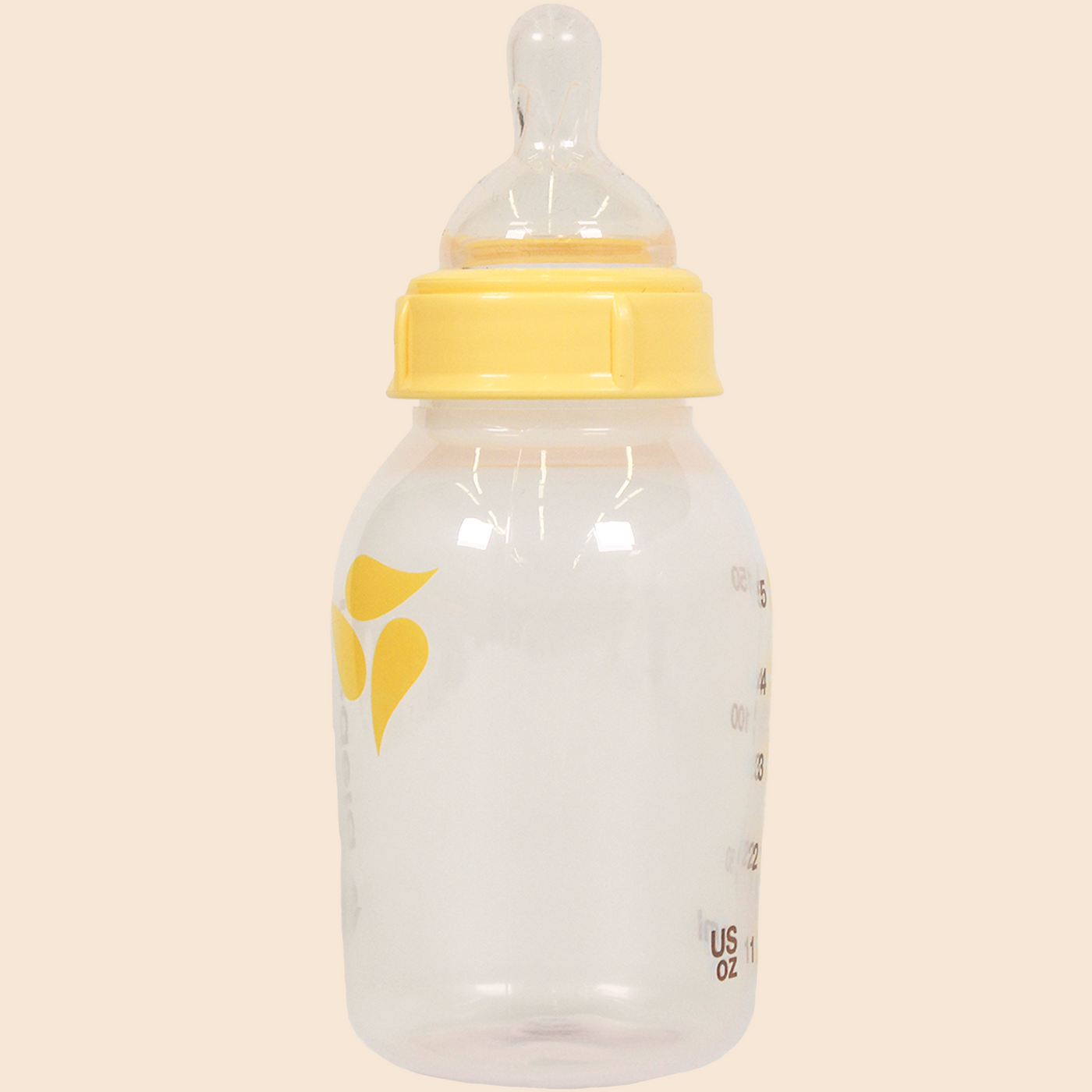 Two baby bottles with InchBug Orbit Labels