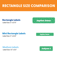 Mini Rectangle Labels - Teen Line