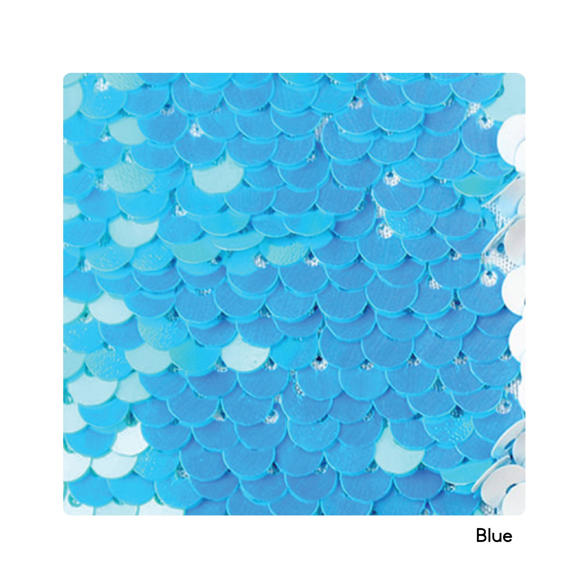 InchBug sequin pouches - close-up: blue