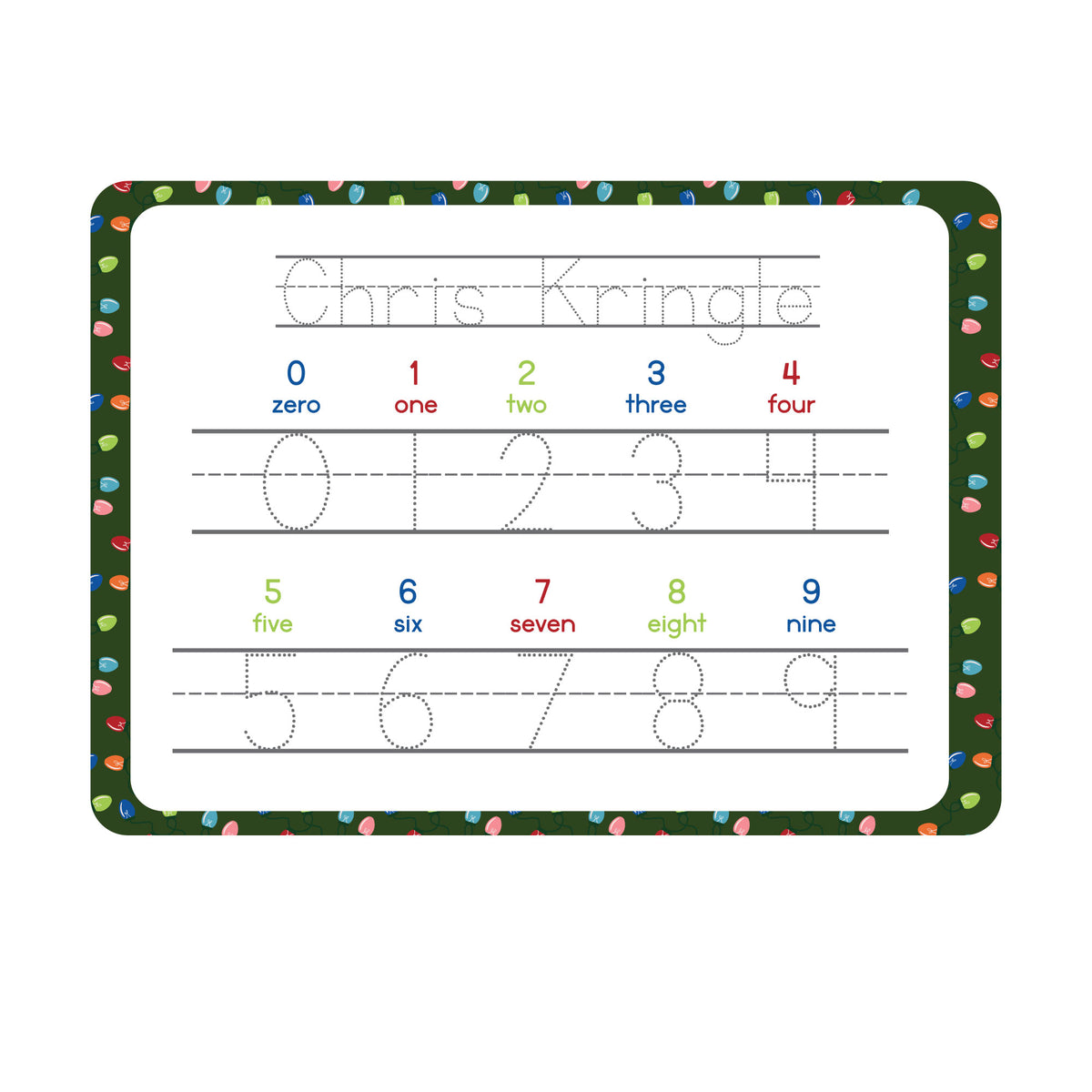 PERSONALIZED HANDWRITING BOARD -- LIGHTS + NUMBERS