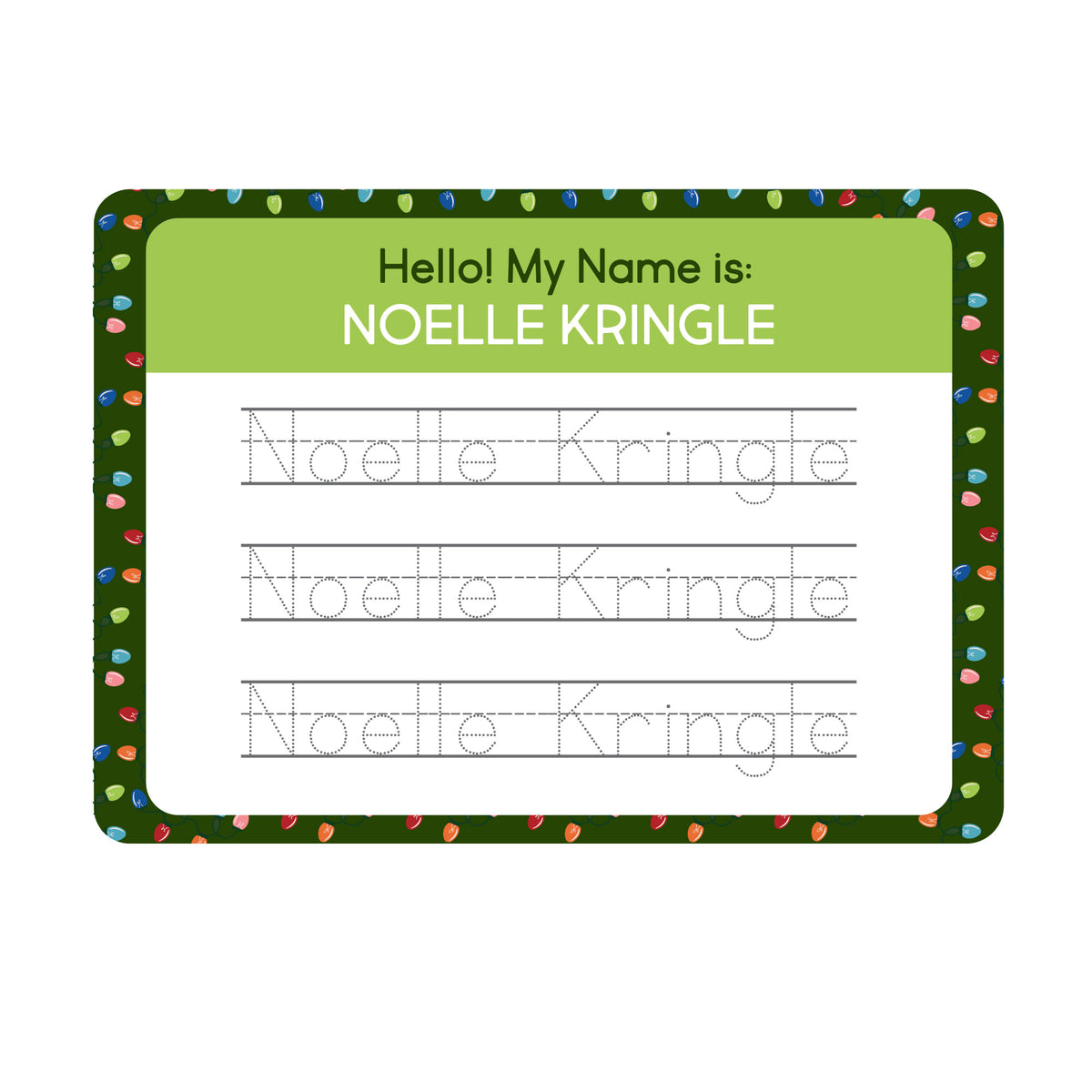 PERSONALIZED HANDWRITING BOARD -- PRINT NAME LIGHTS