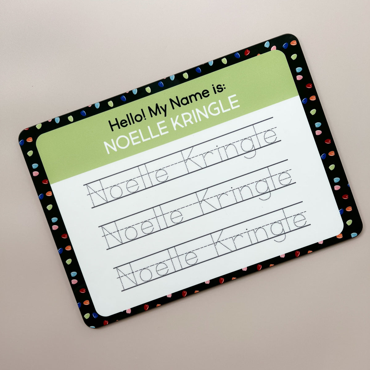 PERSONALIZED HANDWRITING BOARD -- PRINT NAME LIGHTS