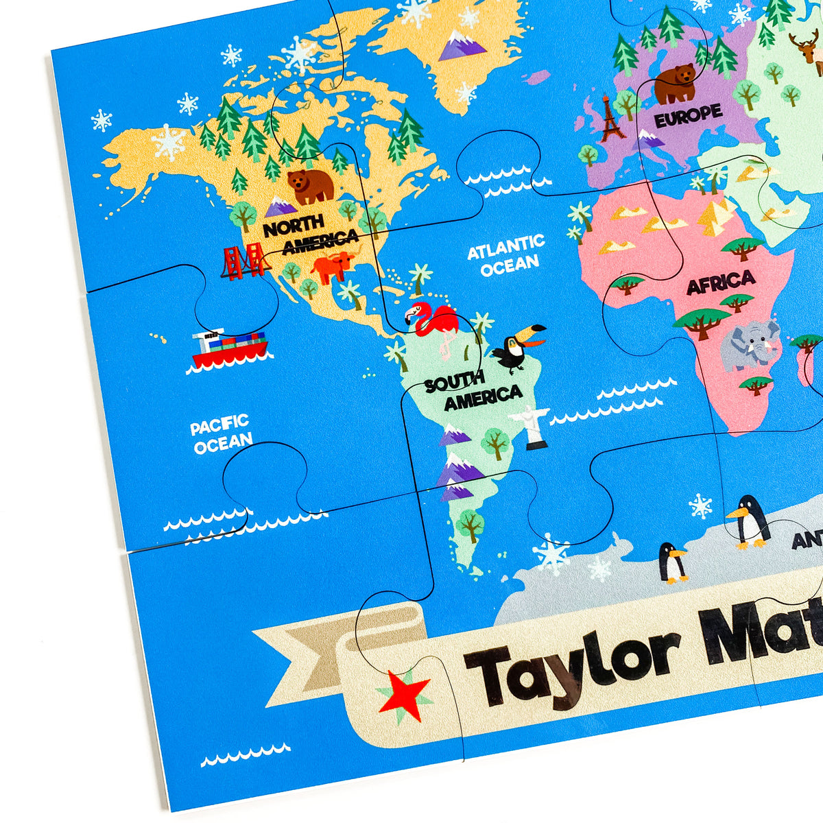PERSONALIZED PUZZLE -- WORLD MAP